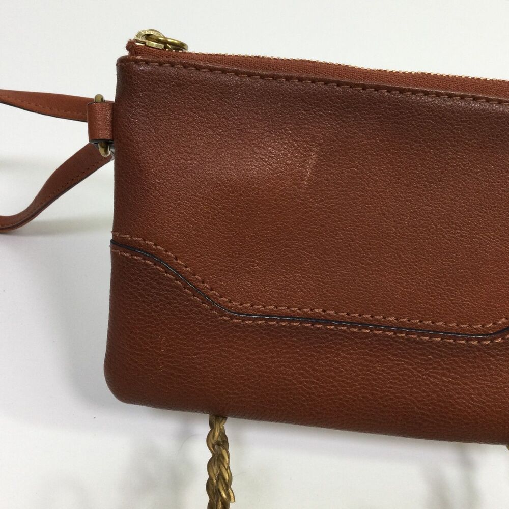 Frye Womens Melissa or Paige Leather Wristlet Wallet Pouch in Brown One Size - Picture 2 of 11